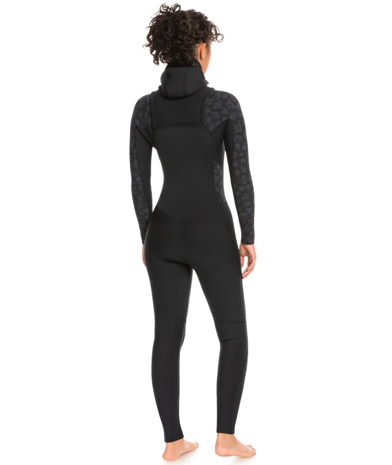Roxy 5/4/3 Swell Series Hooded Wetsuit FZ GBS Black-2